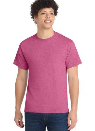 Port & Co™ Core Cotton Tee. PC54 - Heather Sangria | Port & Co