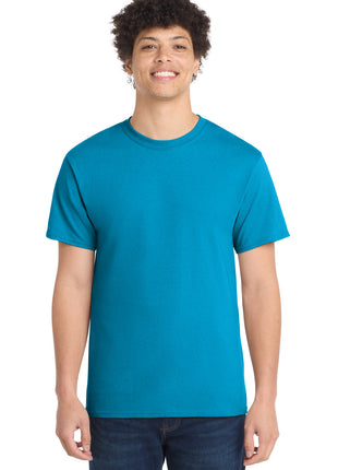Port & Co™ Core Cotton Tee. PC54 - Neon Blue | Port & Co