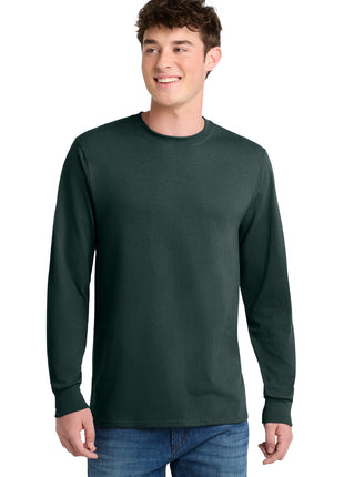 Port & Co™ Tall Long Sleeve Core Blend Tee. PC55LST - Dark Green | Port & Co