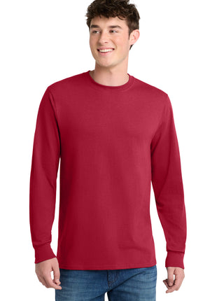 Port & Co™ Tall Long Sleeve Core Blend Tee. PC55LST - Red | Port & Co