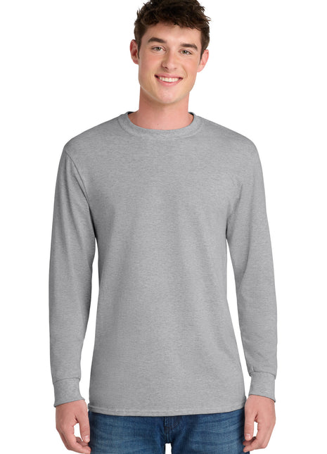Port & Co™ Long Sleeve Core Blend Tee. PC55LS - Ash | Port & Co