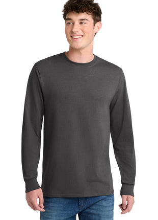 Port & Co™ Tall Long Sleeve Core Blend Tee. PC55LST - Charcoal | Port & Co