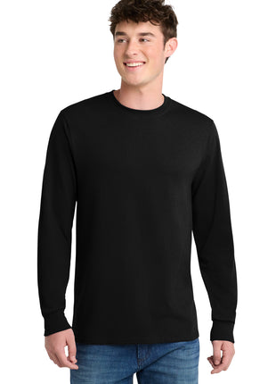 Port & Co™ Tall Long Sleeve Core Blend Tee. PC55LST - Jet Black | Port & Co