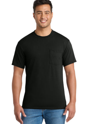 Port & Co™ Core Blend Pocket Tee. PC55P - Jet Black | Port & Co