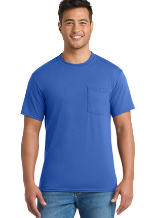 Port & Co™ Core Blend Pocket Tee. PC55P - Royal | Port & Co