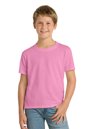 Port & Co™ Youth Core Blend Tee.  PC55Y - Candy Pink | Port & Co