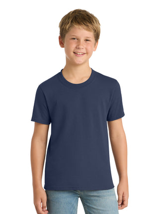 Port & Co™ Youth Core Blend Tee.  PC55Y - Navy | Port & Co