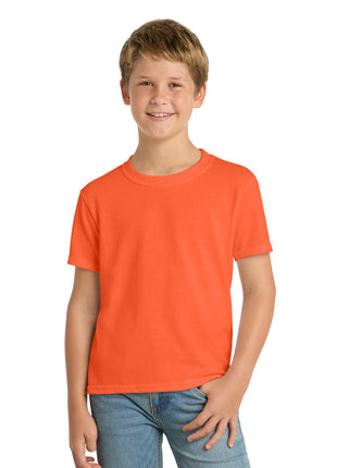 Port & Co™ Youth Core Blend Tee.  PC55Y - Safety Orange | Port & Co