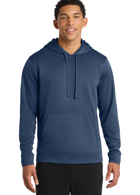 Port & Co™ Performance Fleece Pullover Hooded Sweatshirt. PC590H - Deep Navy | Port & Co