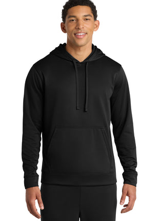 Port & Co™ Performance Fleece Pullover Hooded Sweatshirt. PC590H - Jet Black | Port & Co