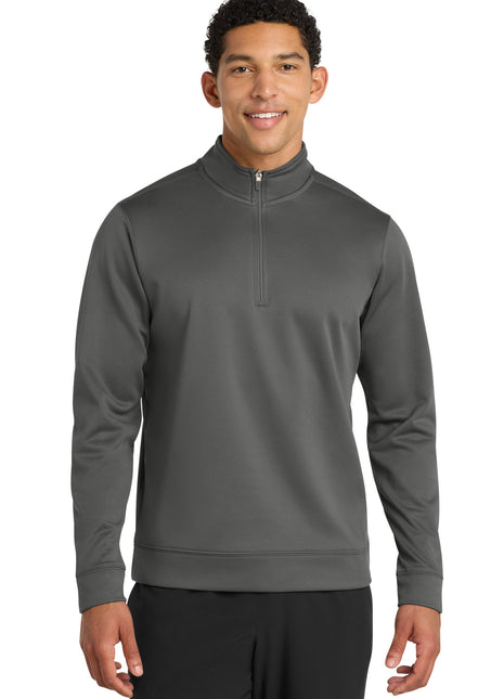 Port & Co™ Performance Fleece 1/4-Zip Pullover Sweatshirt. PC590Q - Charcoal | Port & Co