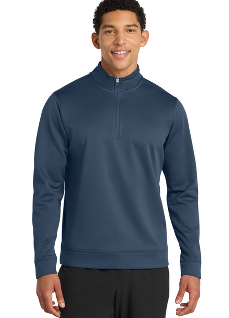 Port & Co™ Performance Fleece 1/4-Zip Pullover Sweatshirt. PC590Q - Deep Navy | Port & Co