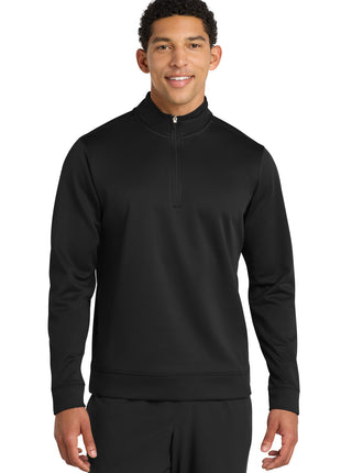 Port & Co™ Performance Fleece 1/4-Zip Pullover Sweatshirt. PC590Q - Jet Black | Port & Co