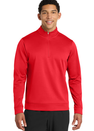 Port & Co™ Performance Fleece 1/4-Zip Pullover Sweatshirt. PC590Q - Red | Port & Co