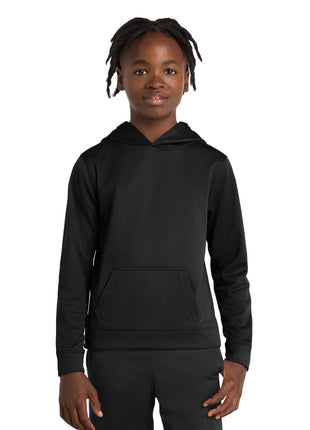 Port & Co™ Youth Performance Fleece Pullover Hooded Sweatshirt. PC590YH - Jet Black | Port & Co