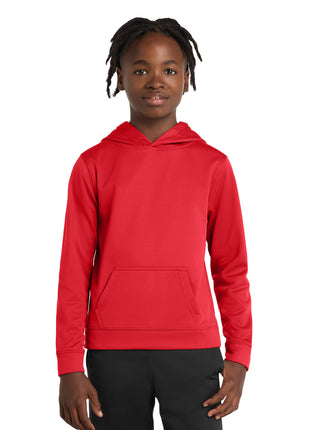 Port & Co™ Youth Performance Fleece Pullover Hooded Sweatshirt. PC590YH - Red | Port & Co