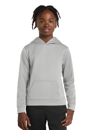 Port & Co™ Youth Performance Fleece Pullover Hooded Sweatshirt. PC590YH - Silver | Port & Co