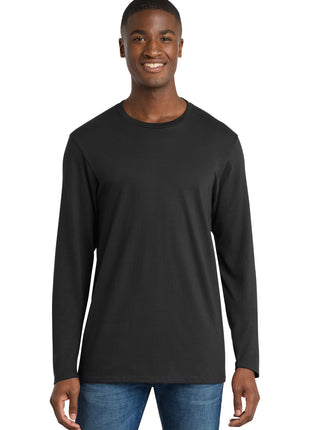Port & Co™ Long Sleeve Bouncer Tee PC600LS - Deep Black | Port & Co
