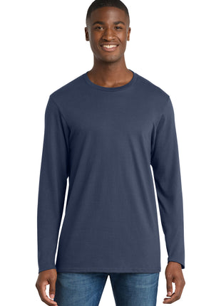 Port & Co™ Long Sleeve Bouncer Tee PC600LS - Navy Blue | Port & Co