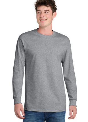 Port & Co™ Tall Long Sleeve Essential Tee. PC61LST - Athletic Heather | Port & Co