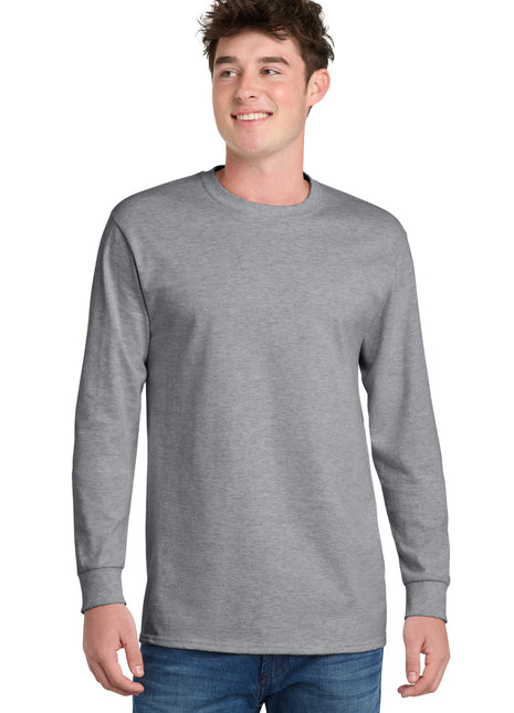 Port & Co™ Tall Long Sleeve Essential Tee. PC61LST - Athletic Heather | Port & Co