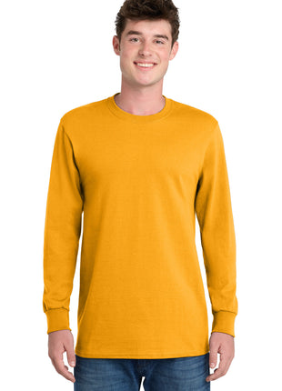 Port & Co™ Long Sleeve Essential Tee. PC61LS - Gold | Port & Co
