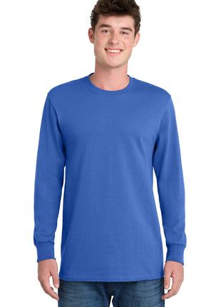 Port & Co™ Long Sleeve Essential Tee. PC61LS - Royal | Port & Co
