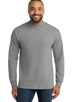 Port & Co™ Essential Mock Turtleneck.  PC61M - Athletic Heather | Port & Co
