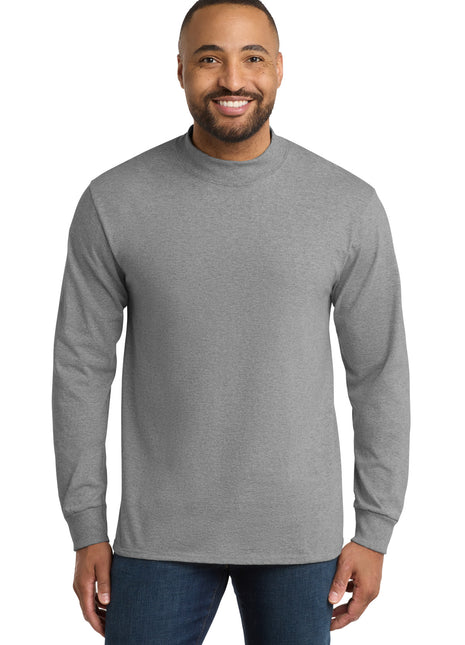 Port & Co™ Essential Mock Turtleneck.  PC61M - Athletic Heather | Port & Co