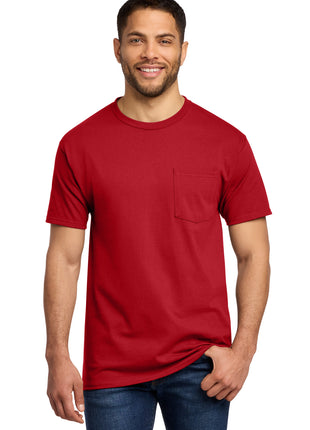 Port & Co™ Tall Essential Pocket Tee. PC61PT - Red | Port & Co