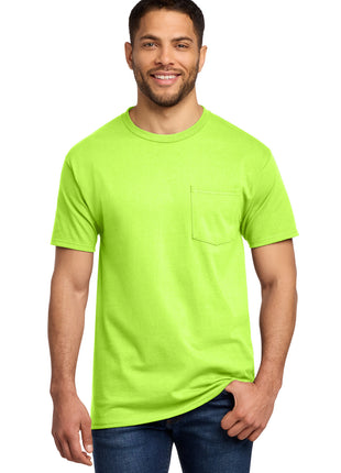 Port & Co™ Essential Pocket Tee. PC61P - S. Green | Port & Co