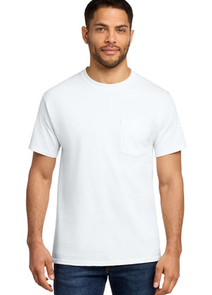 Port & Co™ Essential Pocket Tee. PC61P - White | Port & Co