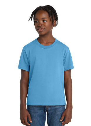 Port & Co™ Youth Essential Tee. PC61Y - Aquatic Blue | Port & Co