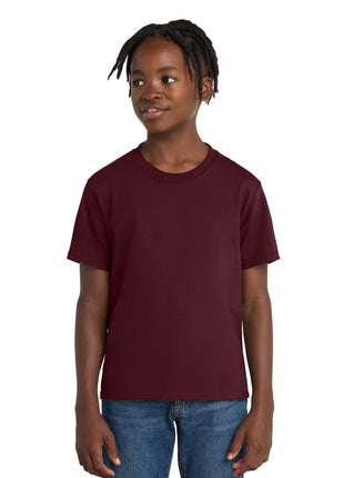 Port & Co™ Youth Essential Tee. PC61Y - Athletic Maroon | Port & Co