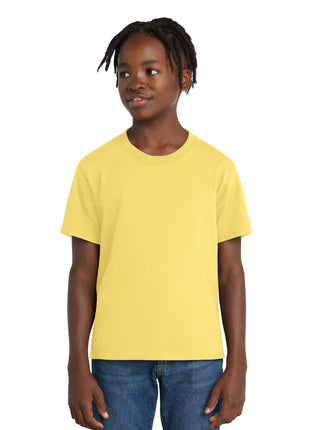 Port & Co™ Youth Essential Tee. PC61Y - Daffodil Yellow | Port & Co