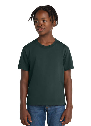 Port & Co™ Youth Essential Tee. PC61Y - Dark Green | Port & Co