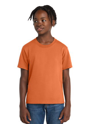 Port & Co™ Youth Essential Tee. PC61Y - Orange Sherbet | Port & Co