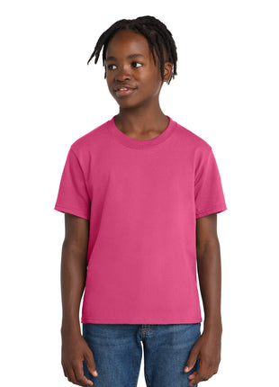 Port & Co™ Youth Essential Tee. PC61Y - Sangria | Port & Co