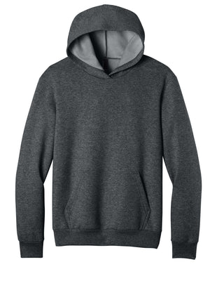 Port & Co™ Easy Fleece Pullover Hooded Sweatshirt PC68H - Dark Heather Grey | Port & Co