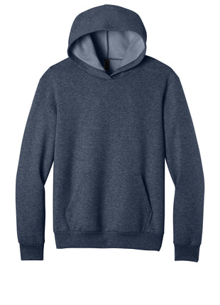 Port & Co™ Easy Fleece Pullover Hooded Sweatshirt PC68H - Heather Navy | Port & Co