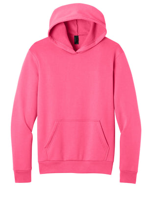Port & Co™ Easy Fleece Pullover Hooded Sweatshirt PC68H - Neon Pink | Port & Co