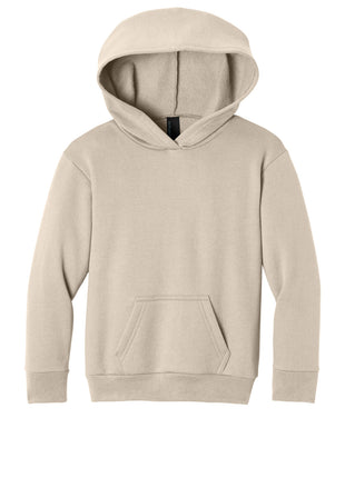 Port & Co™ Youth Easy Fleece Pullover Hooded Sweatshirt PC68YH - Light Sand | Port & Co