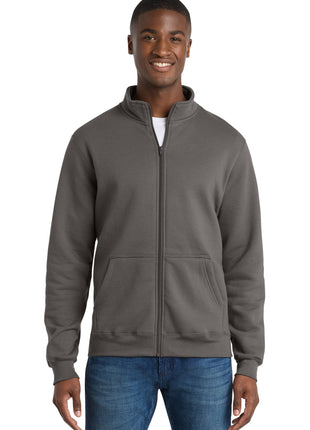 Port & Co™ Core Fleece Cadet Full-Zip Sweatshirt PC78FZ - Charcoal | Port & Co