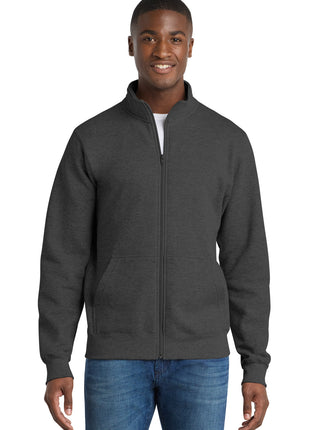 Port & Co™ Core Fleece Cadet Full-Zip Sweatshirt PC78FZ - Dark Heather Grey | Port & Co