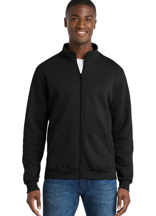 Port & Co™ Core Fleece Cadet Full-Zip Sweatshirt PC78FZ - Jet Black | Port & Co