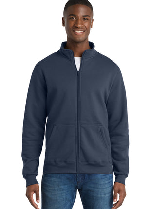 Port & Co™ Core Fleece Cadet Full-Zip Sweatshirt PC78FZ - Navy | Port & Co