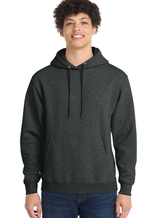 Port & Co™ Tall Core Fleece Pullover Hooded Sweatshirt PC78HT - Black Heather | Port & Co