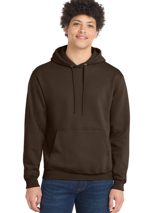 Port & Co™ Core Fleece Pullover Hooded Sweatshirt. PC78H - Dark Chocolate Brown | Port & Co