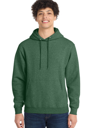 Port & Co™ Core Fleece Pullover Hooded Sweatshirt. PC78H - Forest Green Heather | Port & Co