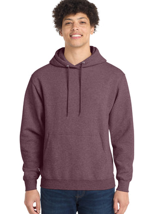 Port & Co™ Core Fleece Pullover Hooded Sweatshirt. PC78H - Heather Athletic Maroon | Port & Co